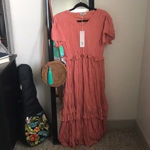 Coral Polygram Dress